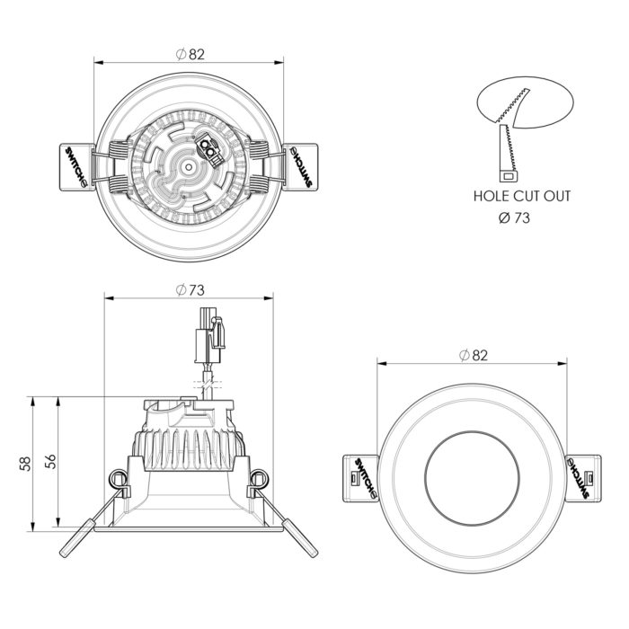 ZELA Deep Fixed LED Downlight Switch Lighting NZ